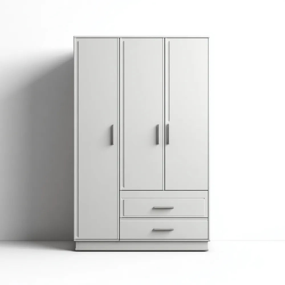 Wardrobe MDF 180x60x210 cm - White - Modern Design