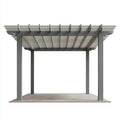 Aluminum Pergola Outdoor 300x300x240 cm - Gray - Modern Design