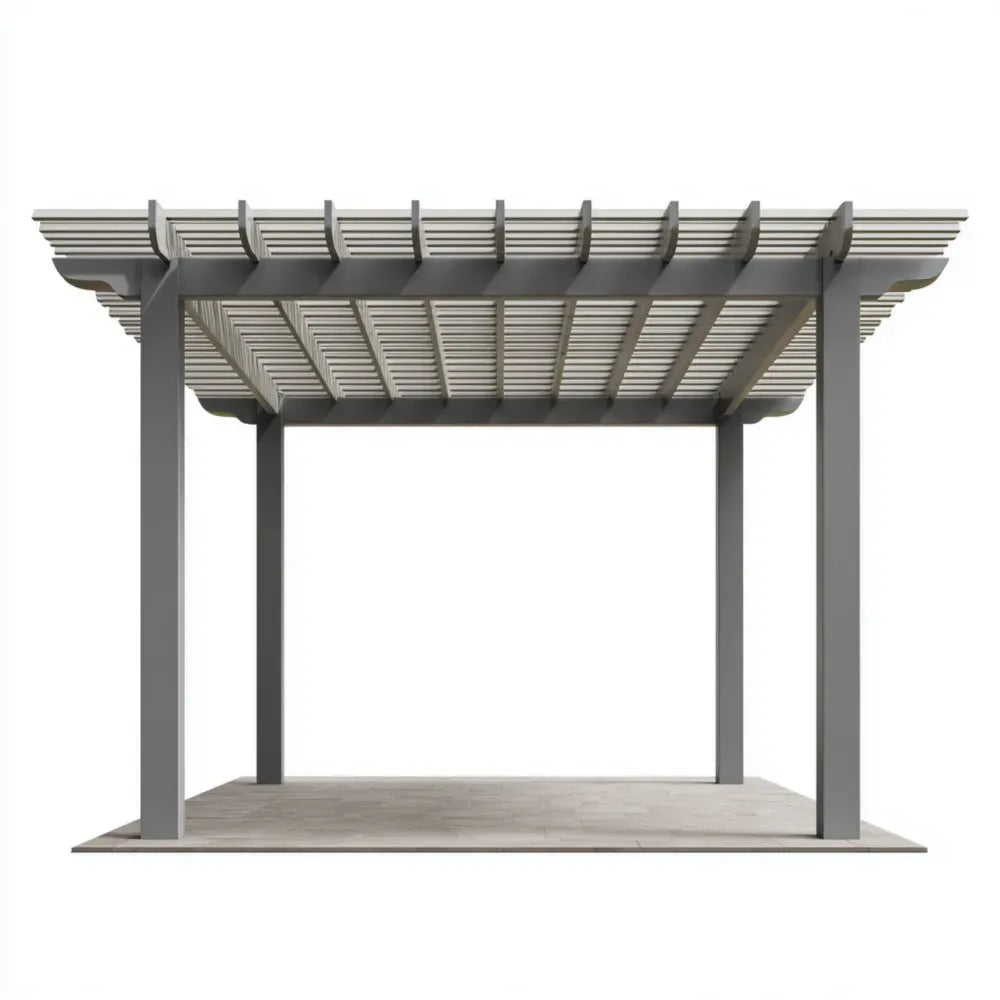 Aluminum Pergola Outdoor 300x300x240 cm - Gray - Modern Design