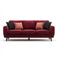 3-Seater Fabric Sofa 200x85x90 cm - Burgundy - Contemporary Design
